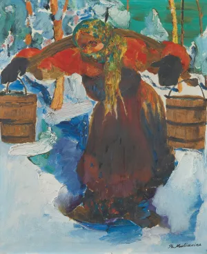 Russian Baba Carrying Water by Filipp Malyavin Oil Painting