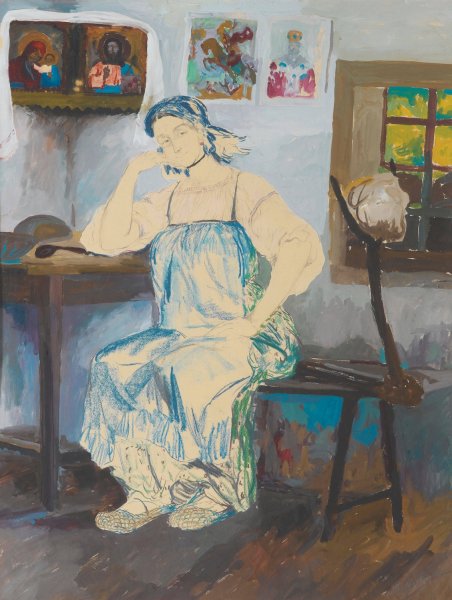 Main Product Photo of Seated Woman In An Interior Painting by Filipp Malyavin