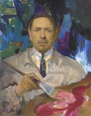 Self-Portrait by Filipp Malyavin Oil Painting