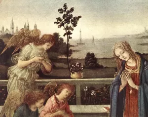 Adoration of the Child Detail by Filippino Lippi Oil Painting