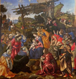 Adoration of the Magi by Filippino Lippi Oil Painting