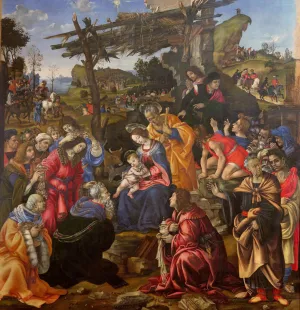 Adoration of the Magi by Filippino Lippi Oil Painting
