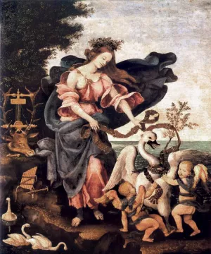 Allegory of Music or Erato Oil painting by Filippino Lippi