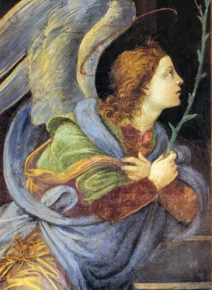 Annunciation Detail Oil painting by Filippino Lippi