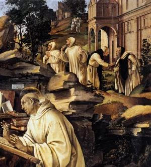 Apparition of The Virgin to St Bernard Detail by Filippino Lippi - Oil Painting Reproduction