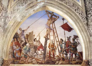 Crucifixion of St Philip by Filippino Lippi Oil Painting