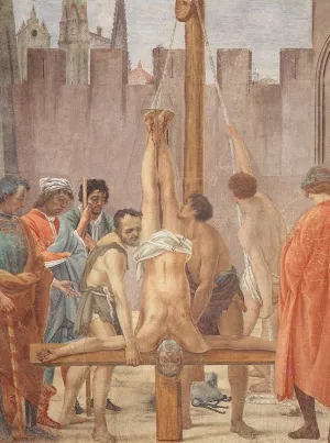 Disputation with Simon Magus and Crucifixion of Peter, Left View by Filippino Lippi Oil Painting