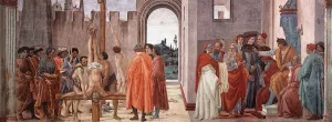Disputation with Simon Magus and Crucifixion of Peter by Filippino Lippi - Oil Painting Reproduction
