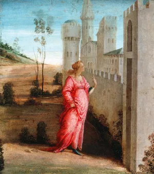 Esther at the Palace Gate Oil painting by Filippino Lippi