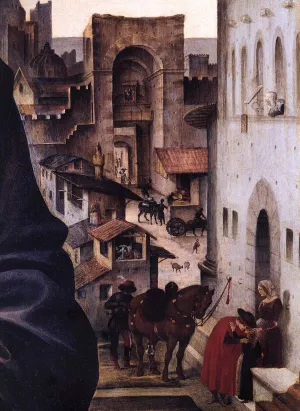 Madonna with Child and Saints Detail Oil painting by Filippino Lippi