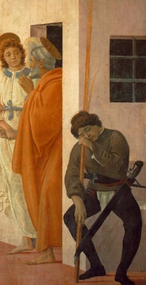 St Peter Freed from Prison Oil painting by Filippino Lippi