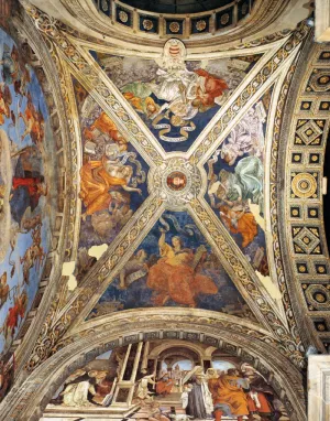 The Ceiling of the Carafa Chapel by Filippino Lippi - Oil Painting Reproduction
