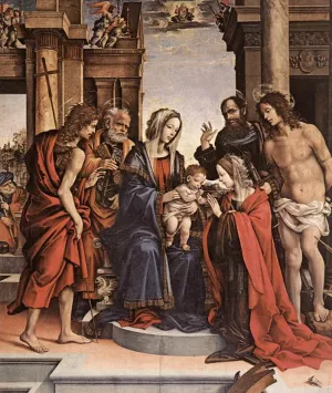 The Marriage of St Catherine by Filippino Lippi - Oil Painting Reproduction