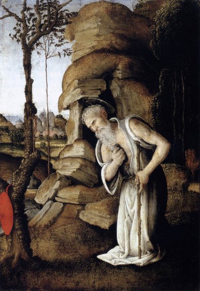The Penitent St Jerome by Filippino Lippi - Hand-Painted Oil Painting Reproduction