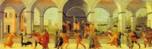 Three Scenes from the Story of Virginia by Filippino Lippi Oil Painting
