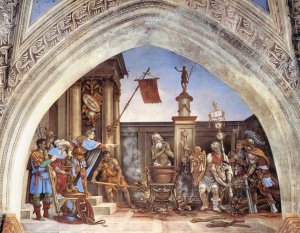 Torture of St John the Evangelist Oil painting by Filippino Lippi