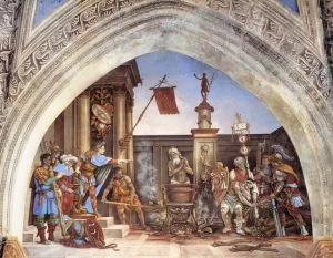 Torture of St John the Evangelist Oil painting by Filippino Lippi