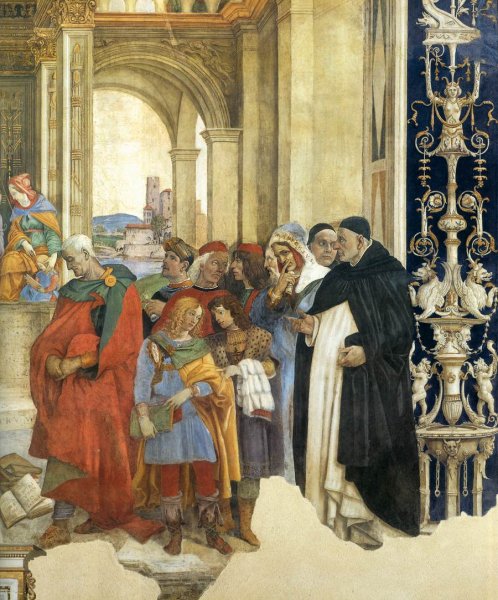 Triumph of St Thomas Aquinas over the Heretics Detail by Filippino Lippi - Hand-Painted Oil Painting Reproduction