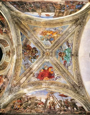 View of the Vaulting in the Strozzi Chapel by Filippino Lippi Oil Painting