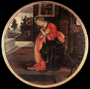 Virgin from the Annunciation Oil painting by Filippino Lippi