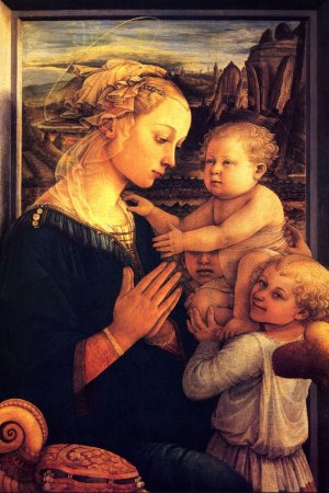 Virgin with Chilrden Oil painting by Filippino Lippi