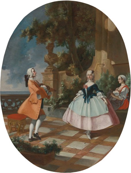 Fetes Galante by Filippo Falciatore - Hand-Painted Oil Painting Reproduction