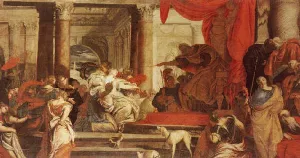 Esther and Ahasuerus by Filippo Gherardi Oil Painting