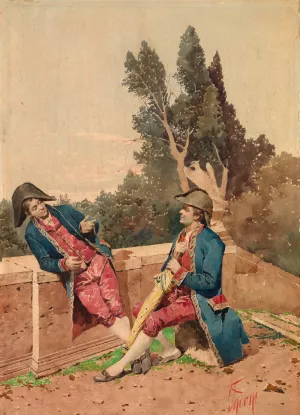 Soldiers of the Empire by Filippo Indoni Oil Painting
