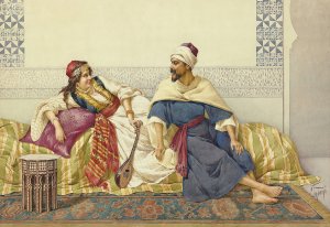 The Courtship by Filippo Indoni Oil Painting