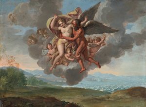 The Abduction Of Oreithyia, Daughter Of King erechtheus by Filippo Lauri Oil Painting