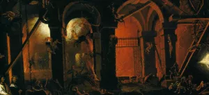 Dante and Virgil in the Underworld Oil painting by Filippo Napoletano