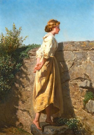 Over The Wall by Filippo Palizzi Oil Painting