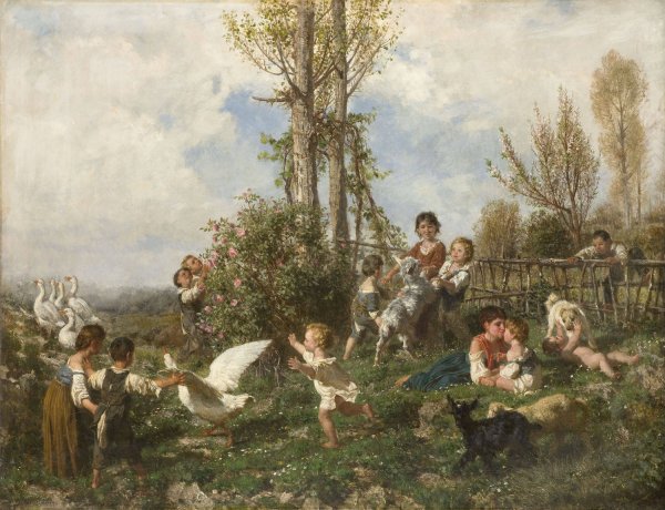 Spring  by Filippo Palizzi - Hand-Painted Oil Painting Reproduction
