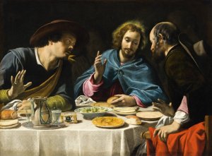 The Supper at Emmaus by Filippo Tarchiani Oil Painting