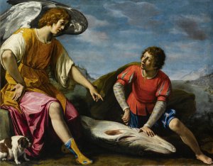 Tobia E L'angelo by Filippo Tarchiani Oil Painting