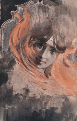 La donna dagli specchi by Filippo Tommaso Marinetti Oil Painting