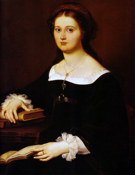 Constance Monti Perticari by Filippo Agricola - Hand-Painted Oil Painting Reproduction