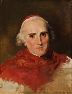 Portrait Of Cardinal Ercole Consalvi by Filippo Agricola Oil Painting