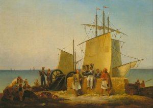The French Mission to the Morea by Finert Noel D. Oil Painting