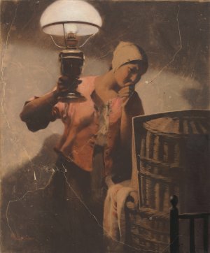 Unrest by Firmin Baes Oil Painting