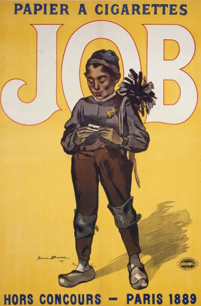 Papier A Cigarettes Job Hors Concours-Paris  by Firmin Bouisset - Hand-Painted Oil Painting Reproduction