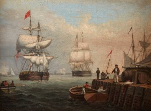 Boston Harbor by Fitz Henry Lane Oil Painting