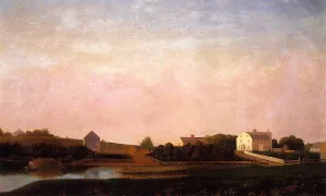 Babson and Ellery Houses, Gloucester by Fitz Hugh Lane - Oil Painting Reproduction