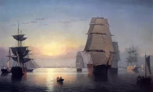 Boston Harbor at Sunset II painting by Fitz Hugh Lane