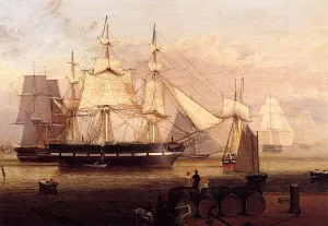 Boston Harbor II by Fitz Hugh Lane Oil Painting