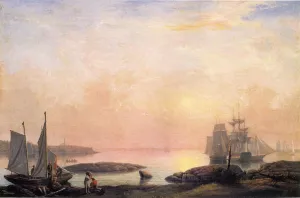 Castine Harbor by Fitz Hugh Lane - Oil Painting Reproduction