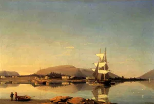Entrance to Somes Sound from Southwest Harbor painting by Fitz Hugh Lane