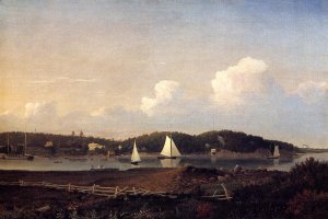 Fresh Water Cove from Dolliver's Neck, Glouster by Fitz Hugh Lane Oil Painting