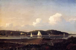 Fresh Water Cove from Dolliver's Neck, Glouster by Fitz Hugh Lane - Oil Painting Reproduction