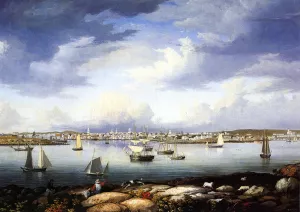 Gloucester from Rocky Neck by Fitz Hugh Lane Oil Painting